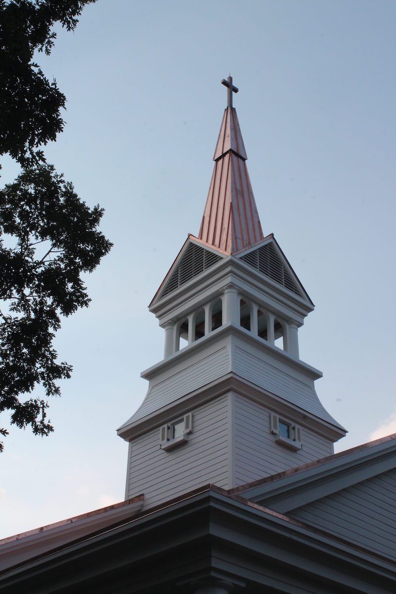 The Greenbrier Chapel steeple finished