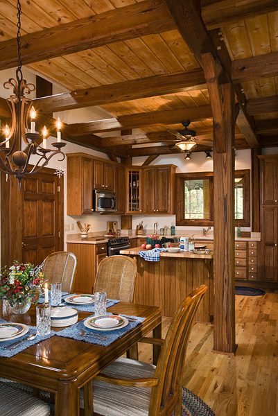 Timber Frame Kitchen Dining Room