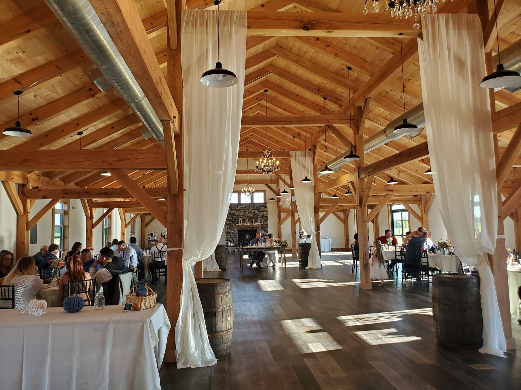 Wedding Reception Couple Opening Gifts - Fox Meadow Barn - Blue Ridge Timberwrights Event Venues Gallery